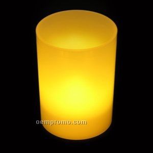 LED Flickering Tea Light Candle In Votive Holder (2 3/4