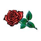 Stock Temporary Tattoo - Rose W/Leaves (1.5"X1.5")