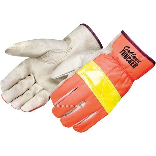 3m Scotchlite Safety Grain Pigskin Driver Gloves (S-xl)