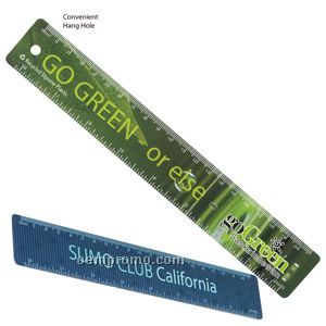 8" Recycled 4 Color Process Ruler