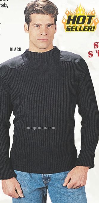 Khaki Beige Gi Style Acrylic Military Commando Sweater