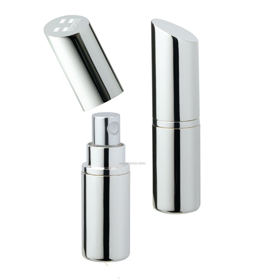 Lipstick Shaped Design Silver Plated Perfume Atomizer