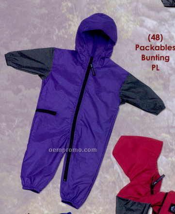 Purple Infant Packable Bunting (3/9m)
