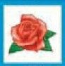Stock Temporary Tattoo - Rose Bud W/Leaves (1.5"X1.5")