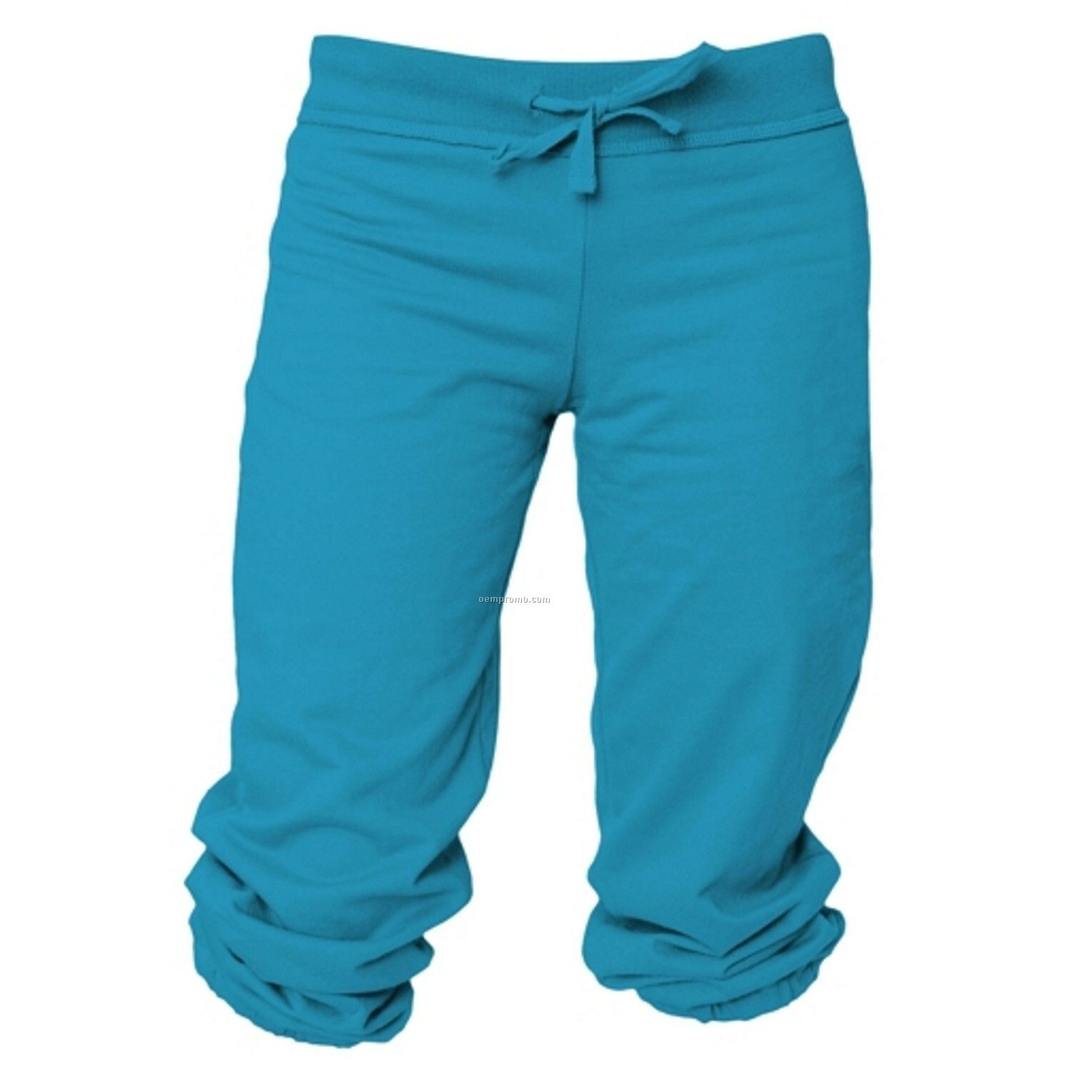 Adult Turquoise Blue Touchdown Cuffed Sweat Capris