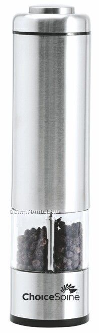 Electric Stainless Steel Pepper Mill W/ Light