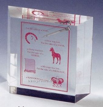 Lucite Trapezoid Stock Embedment/ Award