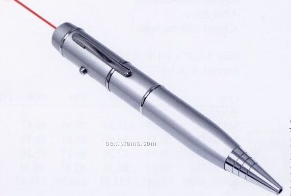 Metal Pen W/ Laser Pointer And USB - 512 Mb