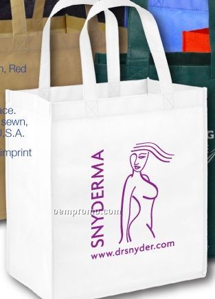 Non Woven Grocery / Take Out Tote Bag - 1 Color (12"X8"X13")