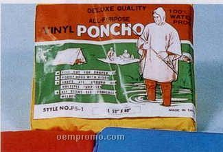 Heavyweight Vinyl Rain Poncho (Adult)