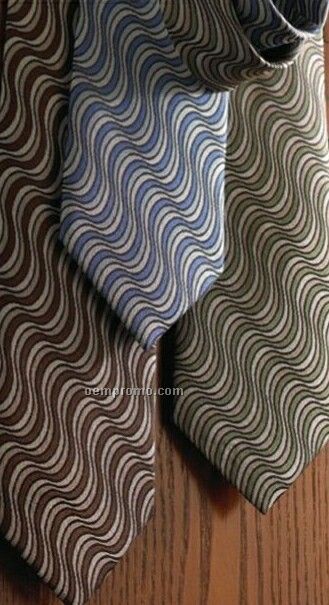 Men's Rolling Wave Polyester Tie