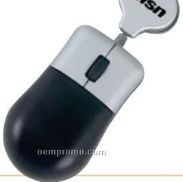 Retractable Executive Mini-optical Mouse W/ USB Cable