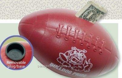 Metallic Mini Football Bank (1 Color/1 Side)