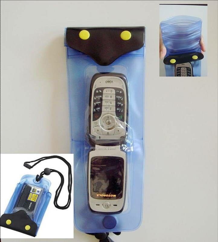 Waterproof Bag For Folding Mobile Phone - Black Trim (4.33"X 9.056")