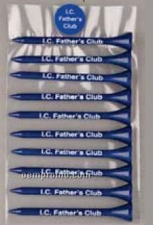 Poly Bag Pack With 10 2 3/4" Golf Tees/ 1 Marker