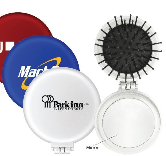 Travel Brush With Mirror (12-15 Day Service)