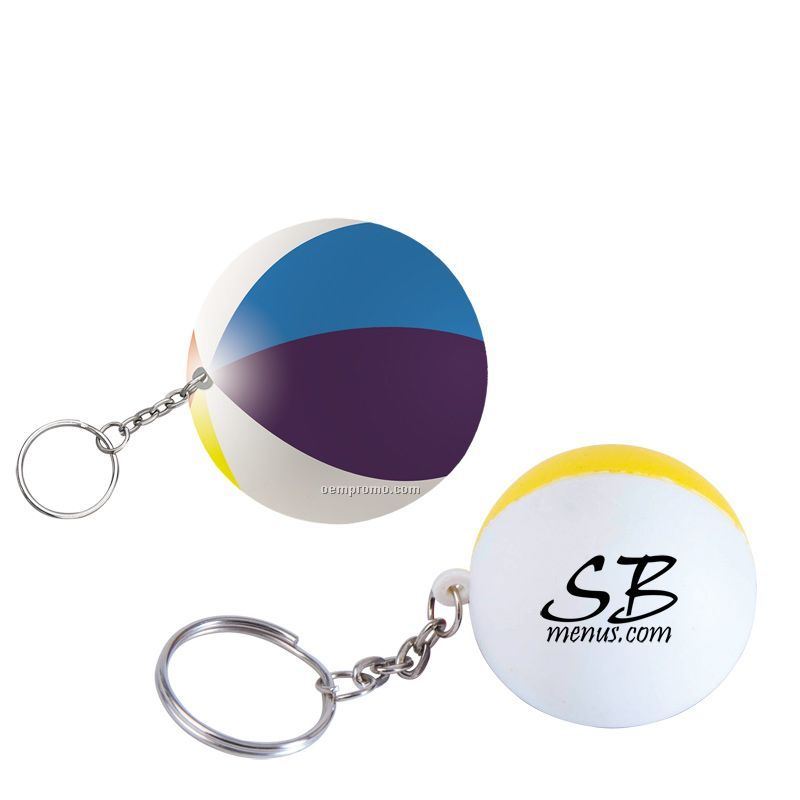 Beach Ball Squeeze Toy Key Chain