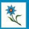 Stock Temporary Tattoo - Light Blue Flower (1.5