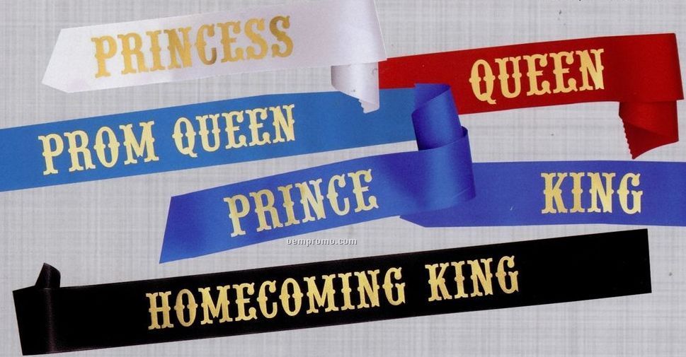 3"X72" Stock Title Sash - Prom Queen