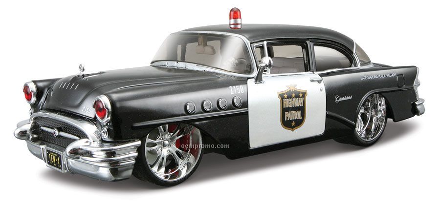 7"X2-1/2"X3" 1955 Buick Century Police All Star Series Die Cast Replica