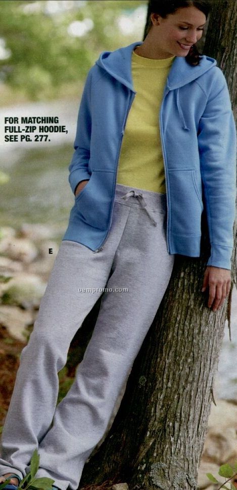 Hanes Ladies' 8 Oz. 70/30 Comfortblend Ecosmart Open-bottom Fleece Pants