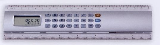 8" Ruler With Built-in Calculator
