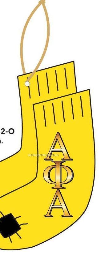 Alpha Phi Alpha Fraternity Socks Ornament W/ Mirror Back (12 Square Inch)