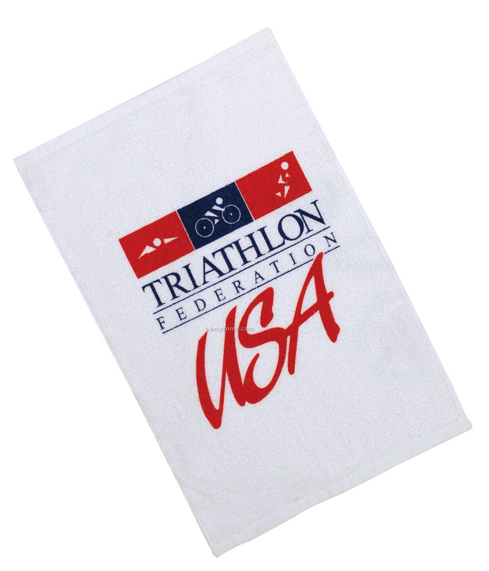 Made In The Usa Cotton Velour Golf / Sport Towel - Embroider 3 Day Proship