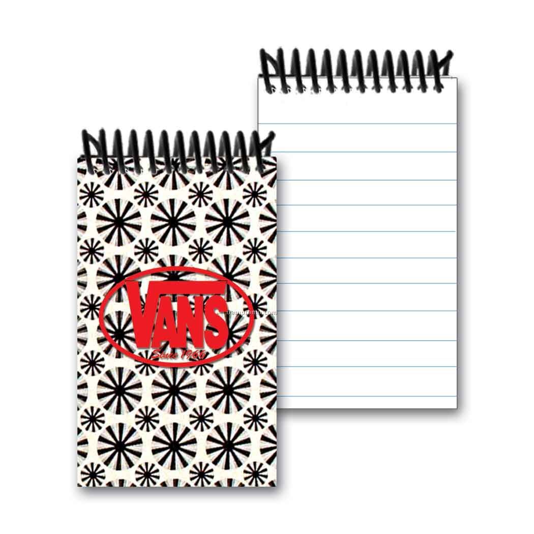 3d Lenticular Mini Notebook Stock/Spinning Circles (Imprinted)