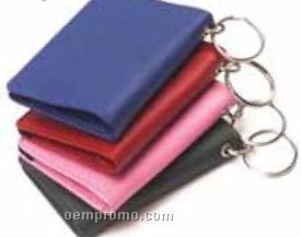 Colored Leather Id/ Keychain Wallet