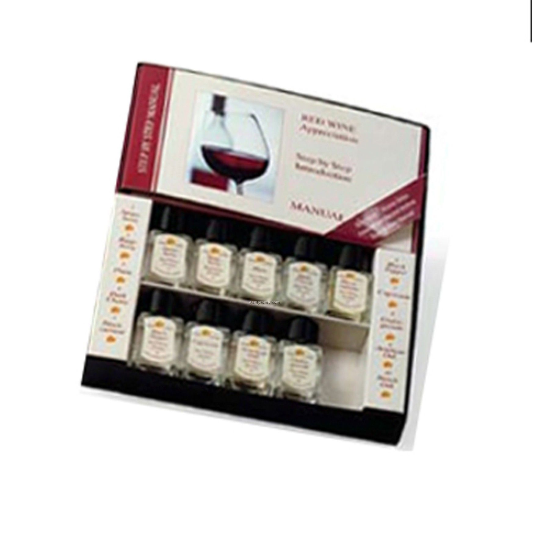 Introduction To Red Wine Appreciation Kit With 10 Aroma Bottles & Book