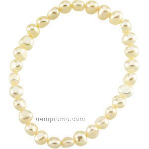 Ladies' 7" 6 To 7mm Panache Freshwater Cultured Pearl Stretch Bracelet