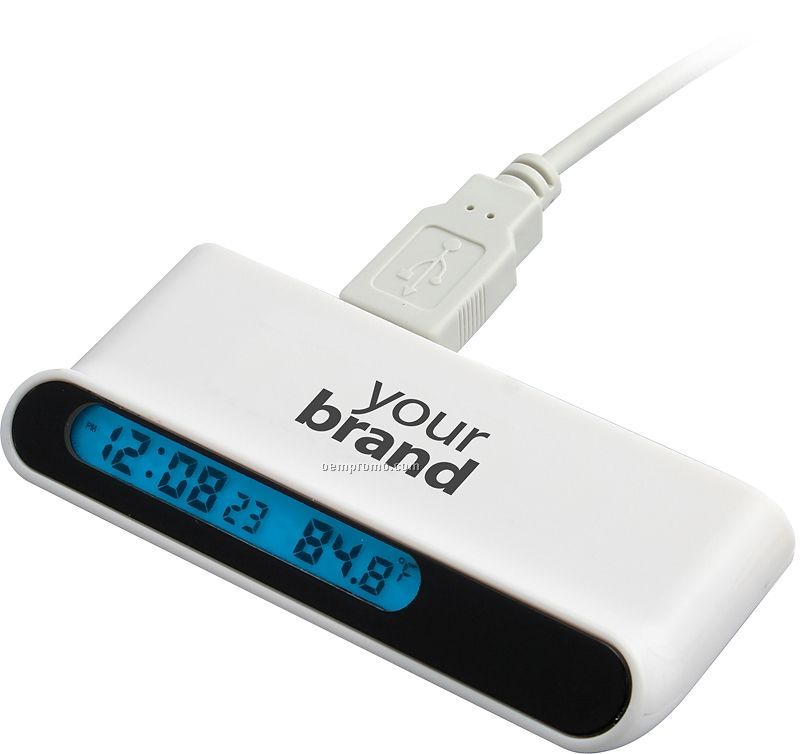 4 Port Hi-speed USB 1.1 Hub With Clock And Temp