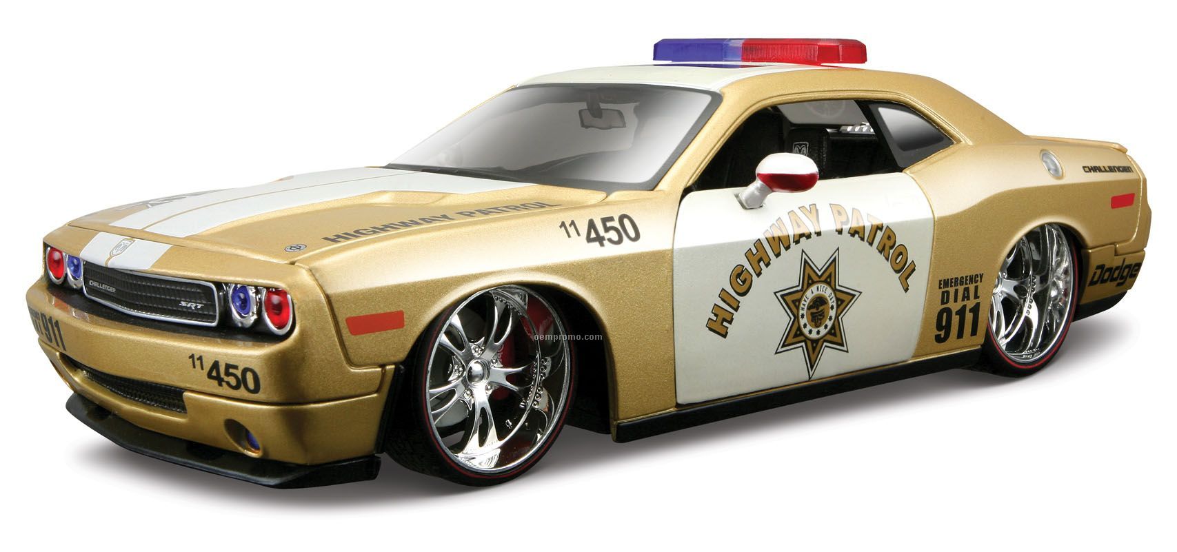 7"X2-1/2"X3" 2008 Dodge Challenger Police All Star Series Die Cast Replica