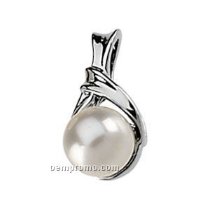 Ladies' 14kw 6mm Cultured Pearl Pendant