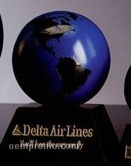 4" Marble World Globe Award W/ Base