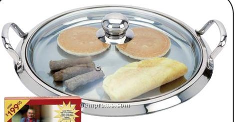 Chef's Secret By Maxam 12-element Surgical Stainless Steel Round Griddle