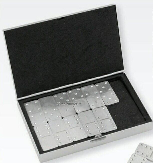 Compact Domino Set In Metal Case