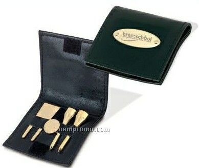 Executive's Golf Set With Tees/Ball Marker/Divot Fixer & Plate