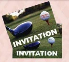 Golf Invitation & Thank You Postcard