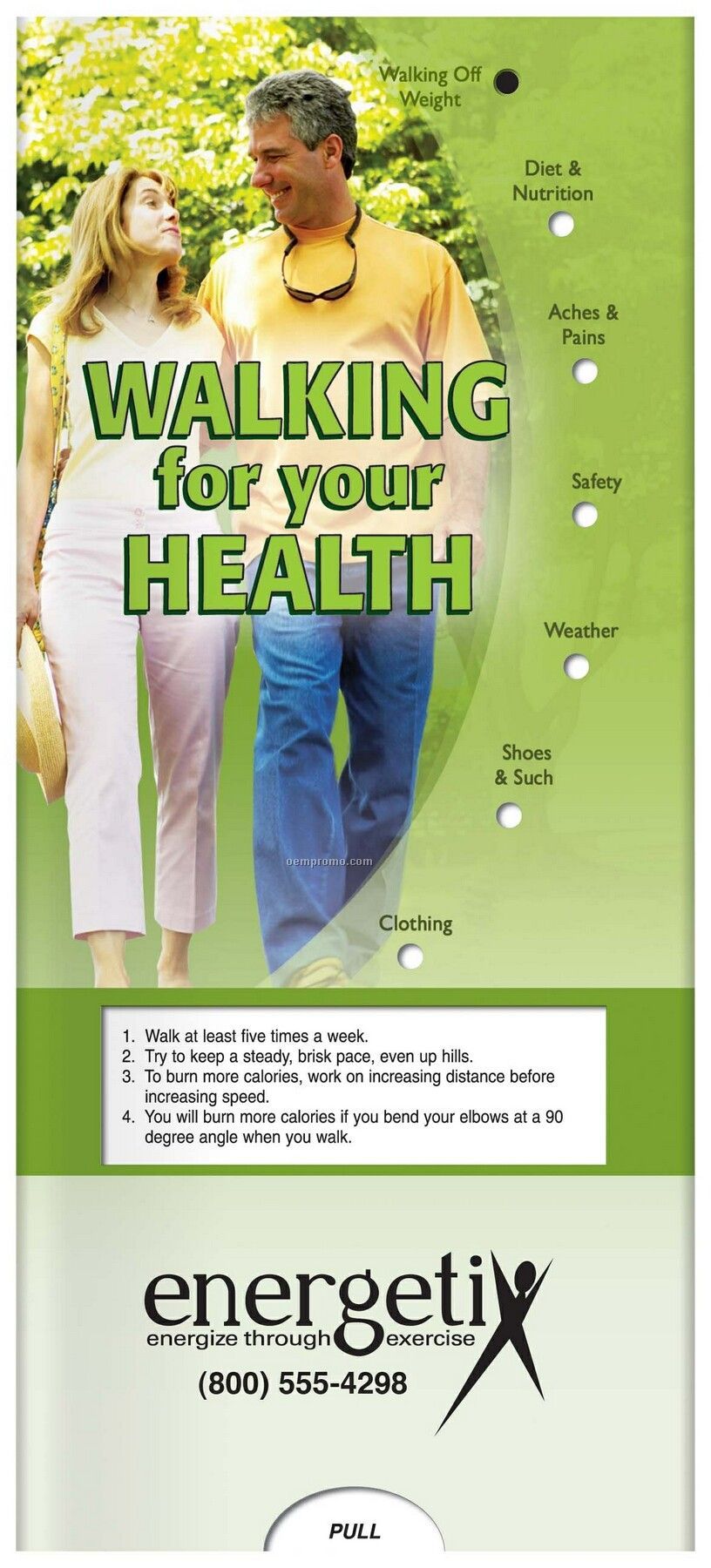 Pillowline Walking For Your Health Pocket Slider Chart
