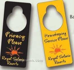 Recycled Plastic Door Hanger W/ Large Hole (0.015" Thick)