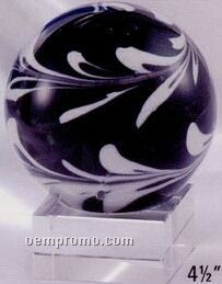 Art Glass Sculpture - 2 Tone Ball