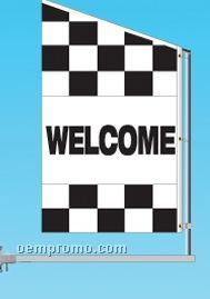 Checkers Single Face Spacewalker Flag (Buy Here Pay Here)