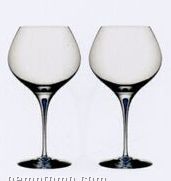 Intermezzo Blue Crystal 2-piece Bouquet Wine Glass Set W/ Blue Drop