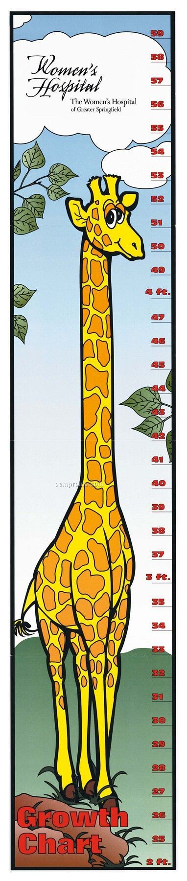 Pillowline Giraffe Growth Chart