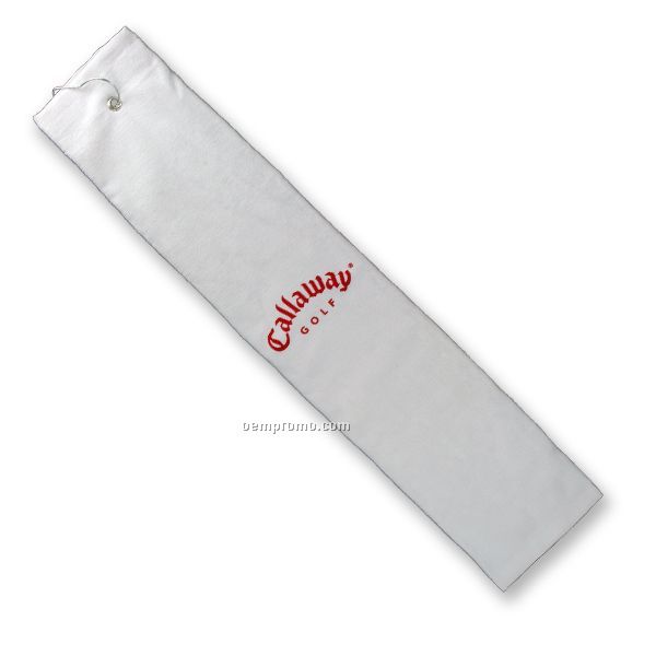 Tri-fold Golf Towel W/ Silver Grommet Ring