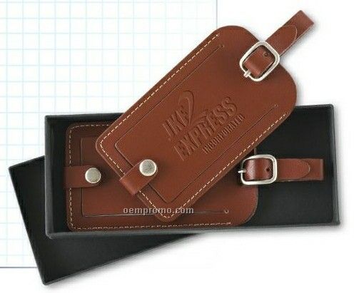 Accent Leather Luggage Tag Id Gift Set