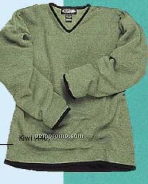 Boucle Fleece V Neck Sweater