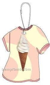 Ice Cream Cone T-shirt Zipper Pull